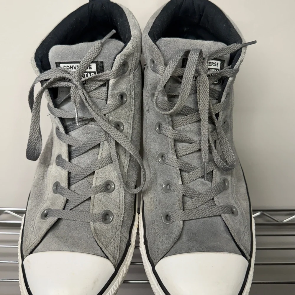Converse Gray Suede Men's Sneakers - Picture 3 of 6